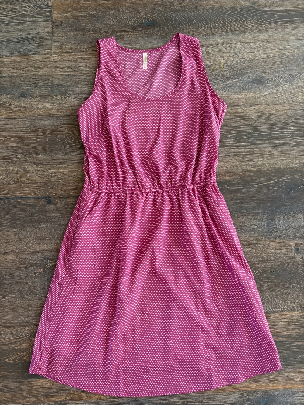 Mountain Khakis Sleeveless Raspberry Dot Casual Dress